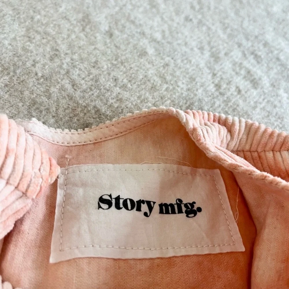 STORY MFG Amla top in peach/pink corduroy - Picture 8 of 13